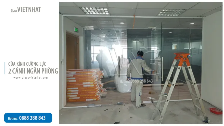 Cửa kính cường lực 2 cánh/MQ59 Cửa kính cường lực 2 cánh