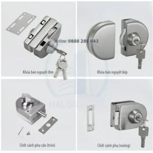 Khóa bán nguyệt cửa lùa