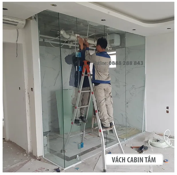 Vách kính nhà tắm/CB62 Vách kính nhà tắm