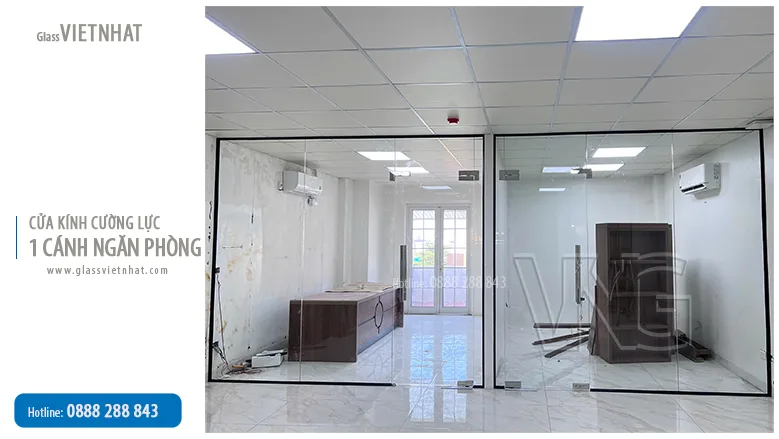 Cửa kính cường lực 2 cánh/MQ59 cua kinh cuong luc 1 canh ngan phong 5