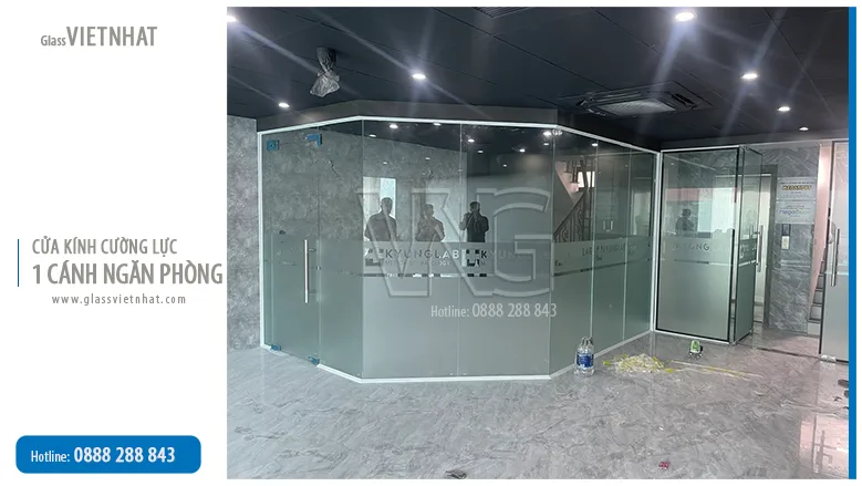 Cửa kính cường lực 2 cánh/MQ59 cua kinh cuong luc 1 canh ngan phong 9