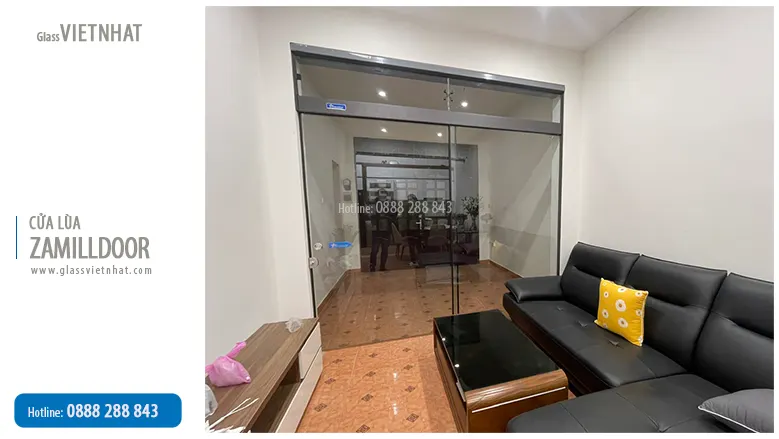 Báo giá cửa kính cường lực lùa giá tốt ở Hà Nội cua lua zamilldoor 1 canh 3