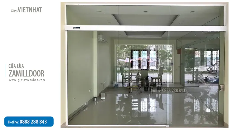 Báo giá cửa kính cường lực lùa giá tốt ở Hà Nội cua lua zamilldoor 1 canh 4