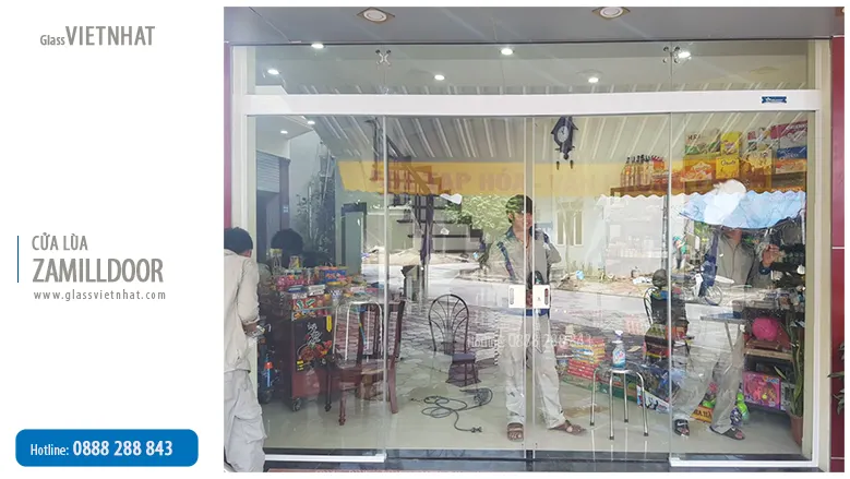 Báo giá cửa kính cường lực lùa giá tốt ở Hà Nội cua lua zamilldoor 2 canh 1