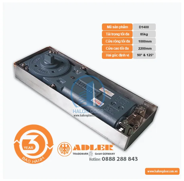Bản lề cửa thủy lực adler d1400