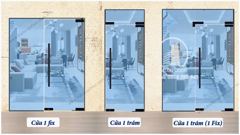 Cửa kính cường lực 1 cánh